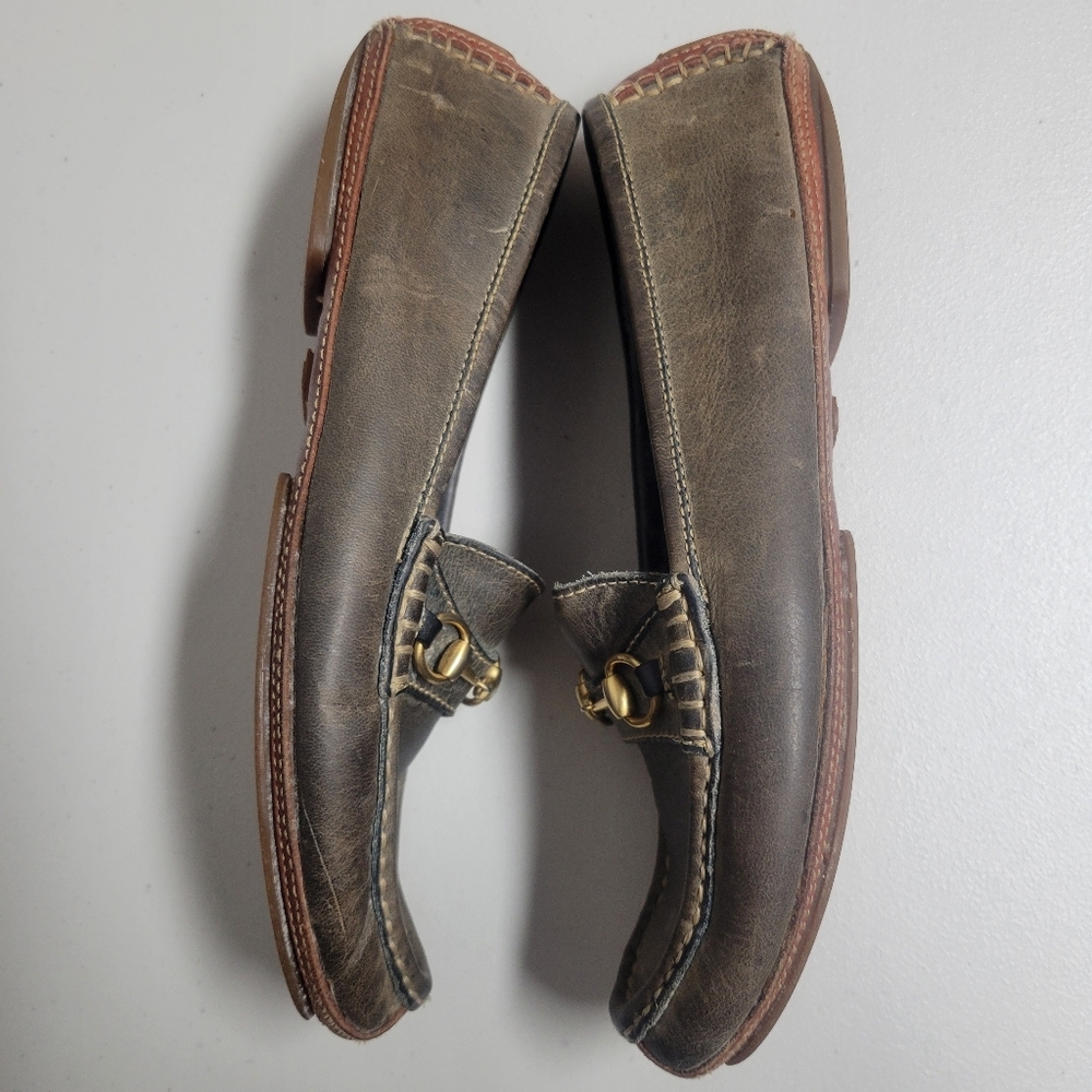 Gucci Classic Vintage Horsebit Leather Slip On Flat Driving Loafers Size 8.5M. - Picture 5 of 16